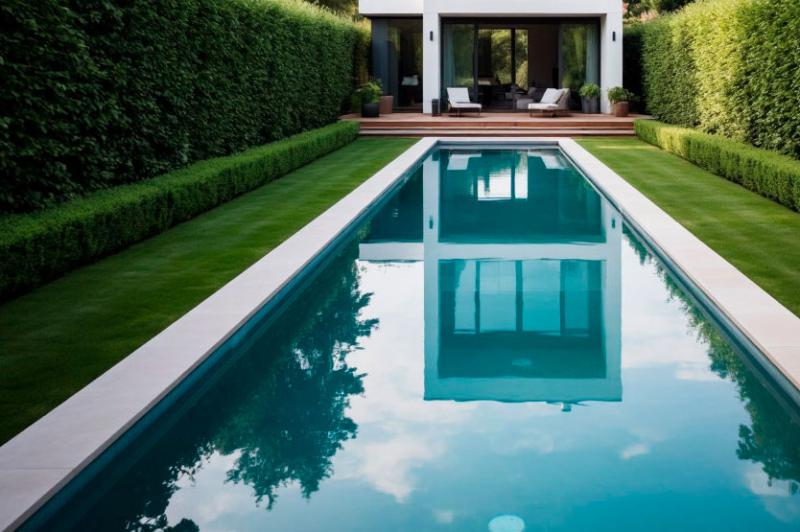 Галерея идей: как обыграть бассейном сложный рельеф участка (склон, узкое пространство)