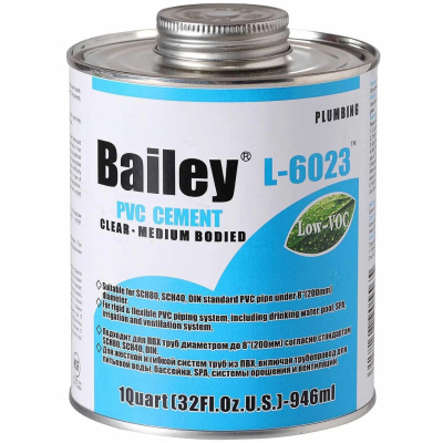 Купить клей-цемент bailey l-6023 для пвх труб, прозрачный в Нижнем Новгороде по цене 1 100 руб. 