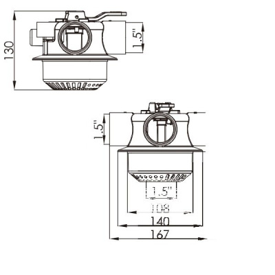 Вентиль четырёхходовой верхний MPV16 к моноблоку FSU-8TP